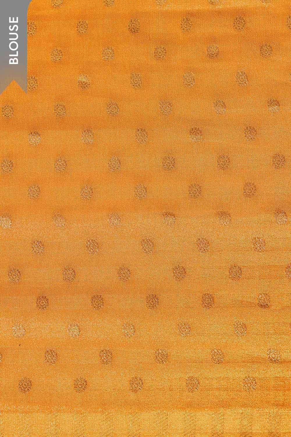 Orange Viscose Tissue Embroidered Saree image number null