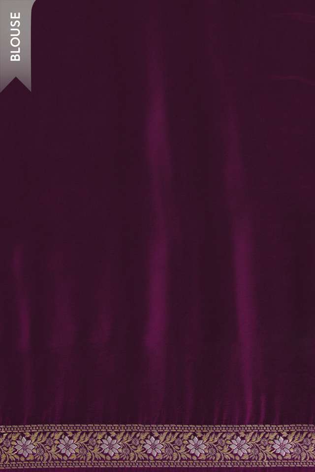 Purple Woven Viscose Satin Saree thumbnail image number null