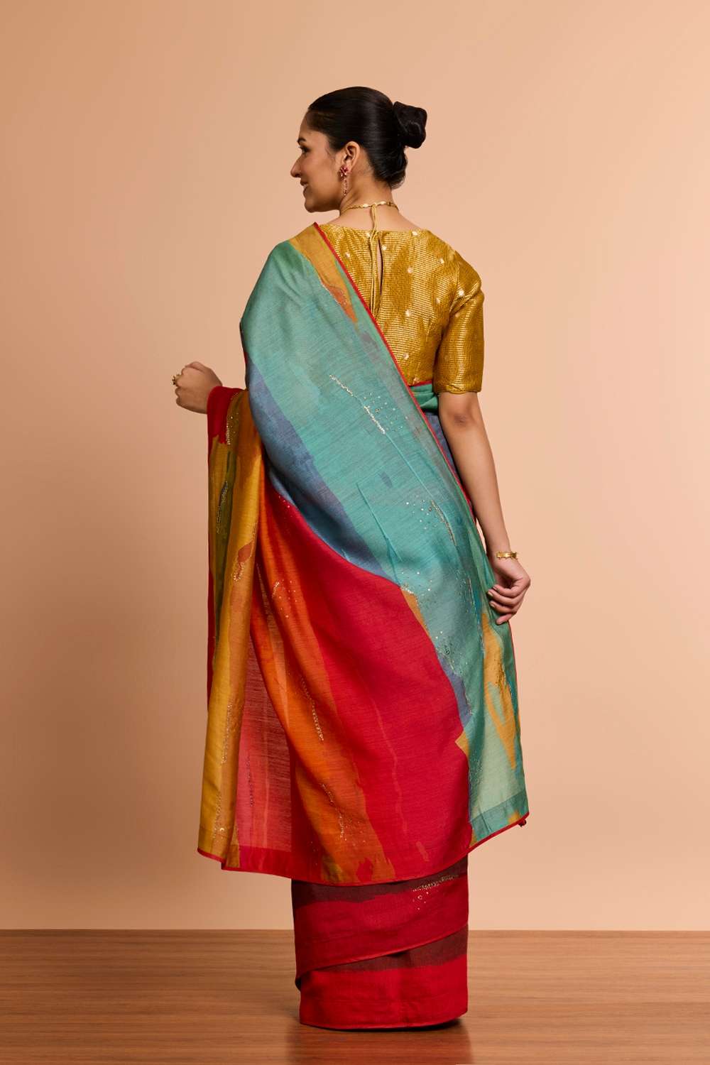 Multi Pure Silk Embroidered Saree image number null