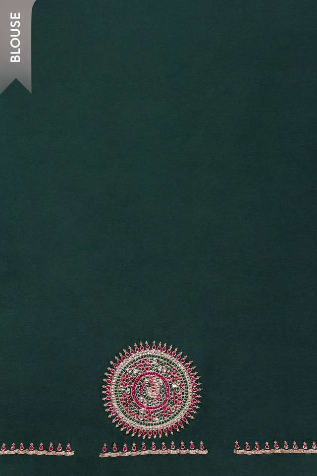 Gold Viscose Tissue Embroidered Saree thumbnail image number null