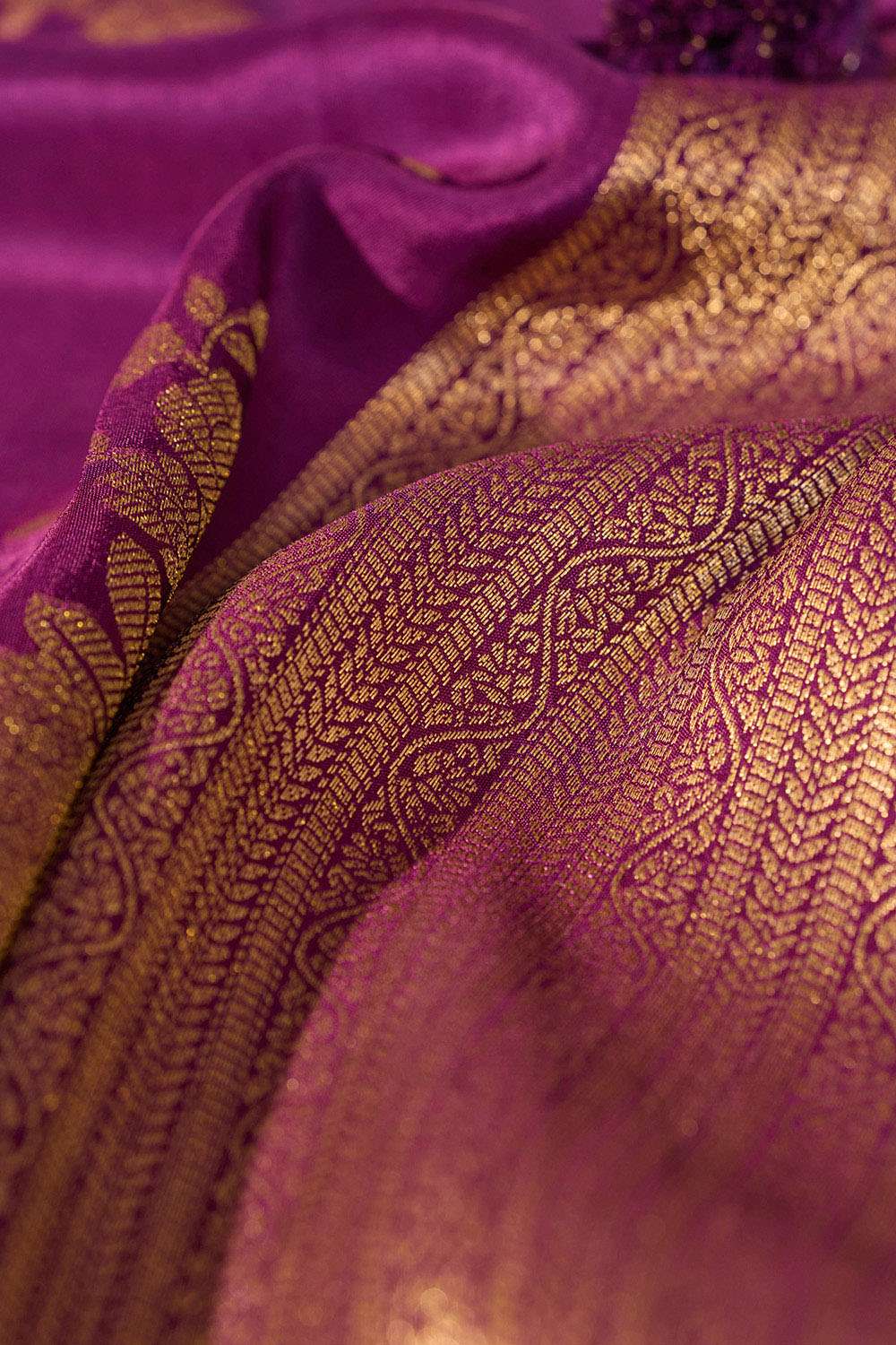Purple Woven Pure Viscose Saree image number null