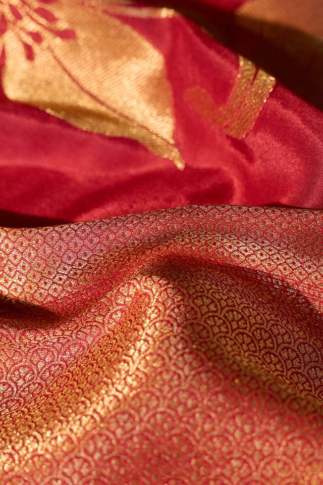 Pink Woven Pure Viscose Saree thumbnail image number null