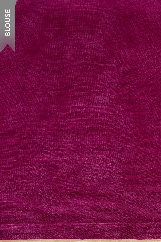 Purple  Pure Tussar Silk Embroidered Saree thumbnail image number null