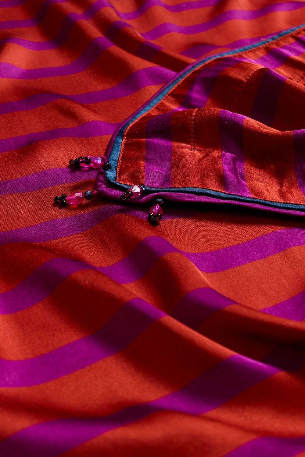 Purple Printed Viscose Saree image number null
