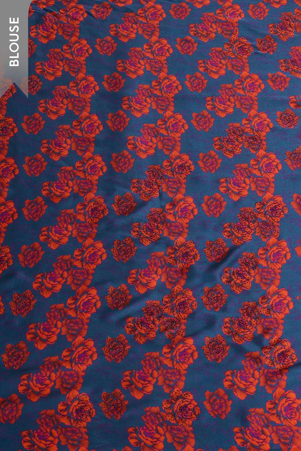 Purple Printed Viscose Saree image number null