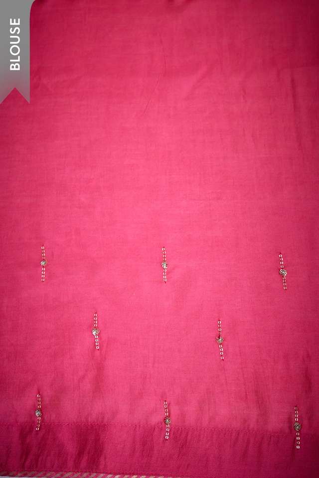 Pink Pure Silk Cotton  Embroidered Saree thumbnail image number null
