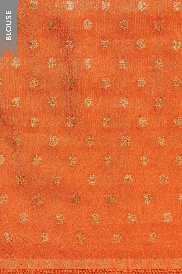 Orange Viscose Tissue Embroidered Saree thumbnail image number null