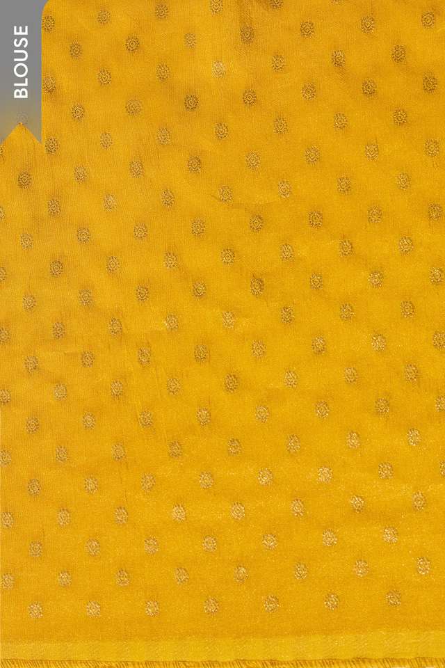 Yellow Viscose Tissue Embroidered Saree thumbnail image number null