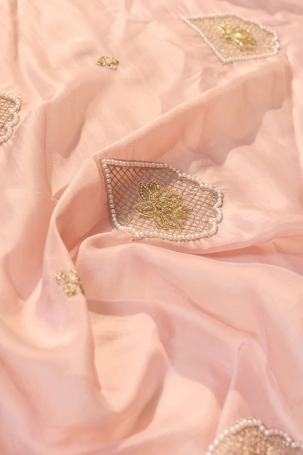 Light Pink Pure Viscose Embroidered Saree image number null