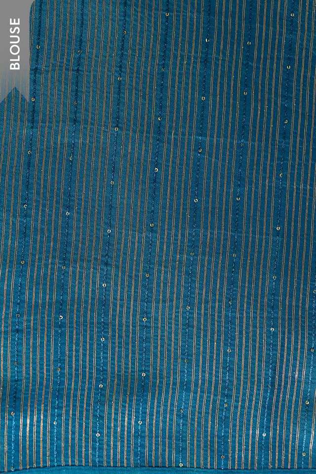 Blue Pure Viscose Embroidered Saree thumbnail image number null