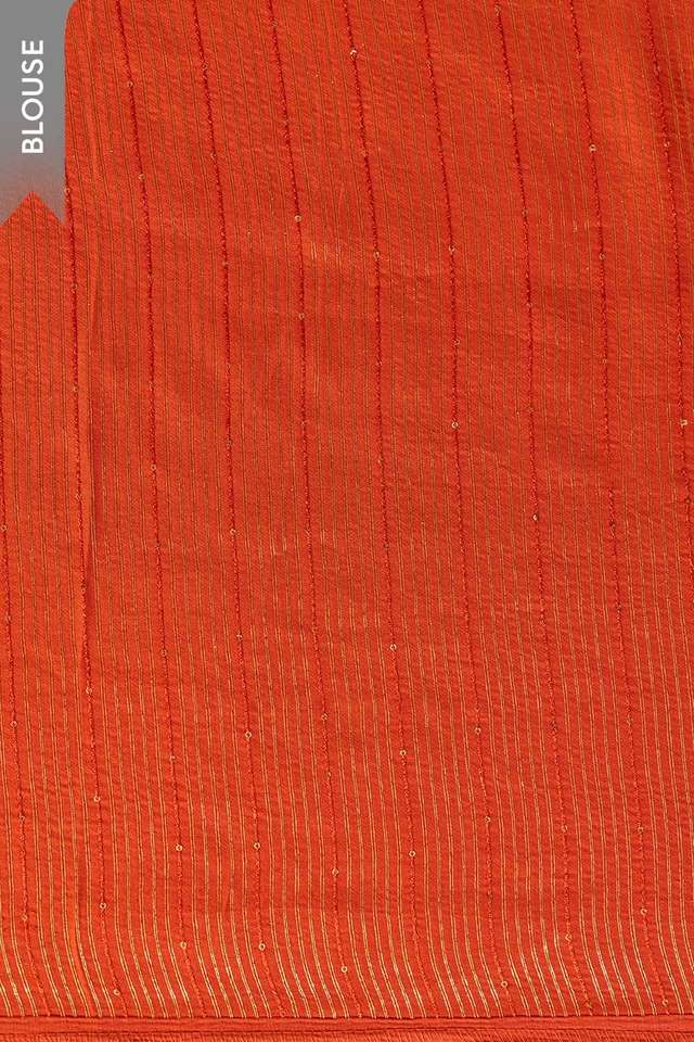 Orange Pure Viscose Embroidered Saree thumbnail image number null