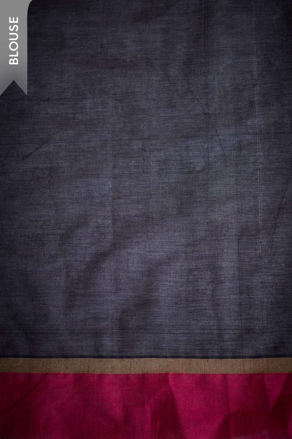 Black Woven South Pure Cotton Saree image number null
