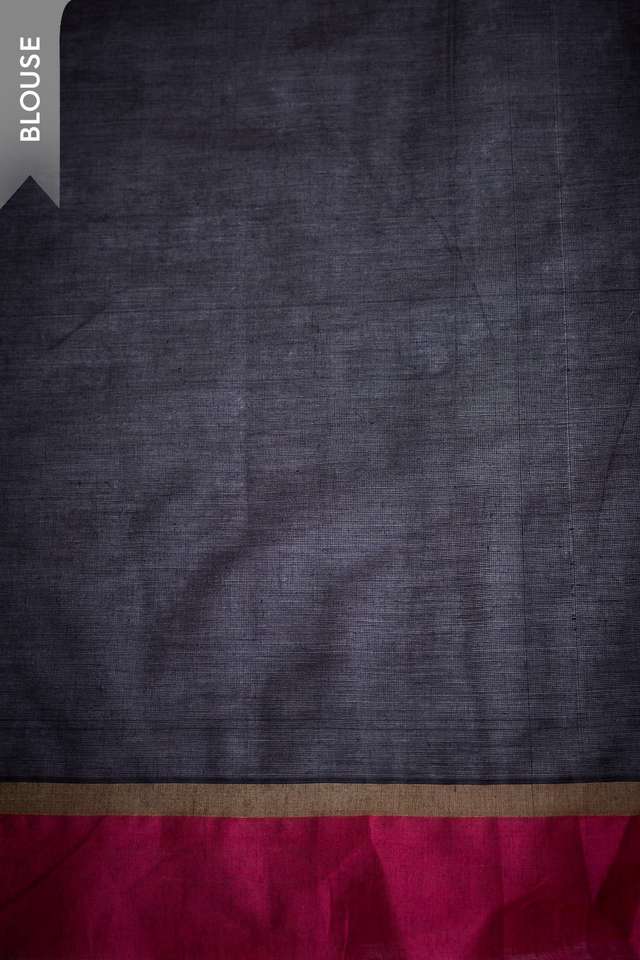 Black Woven South Pure Cotton Saree thumbnail image number null