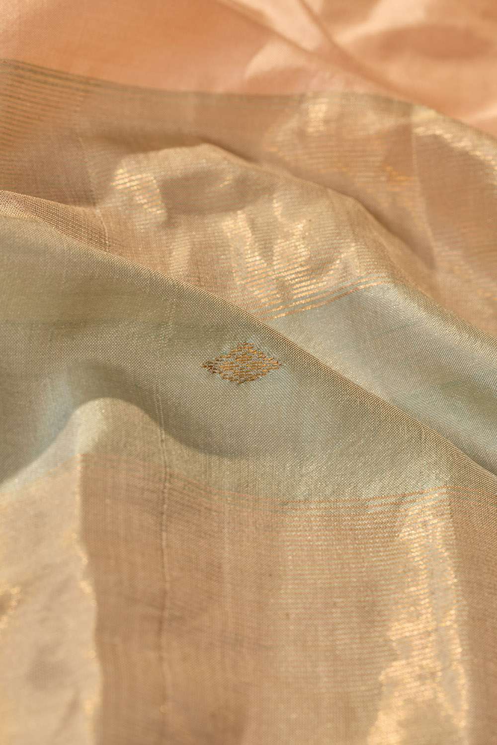 Light Orange Woven Pure Silk Maheshwari Saree image number null