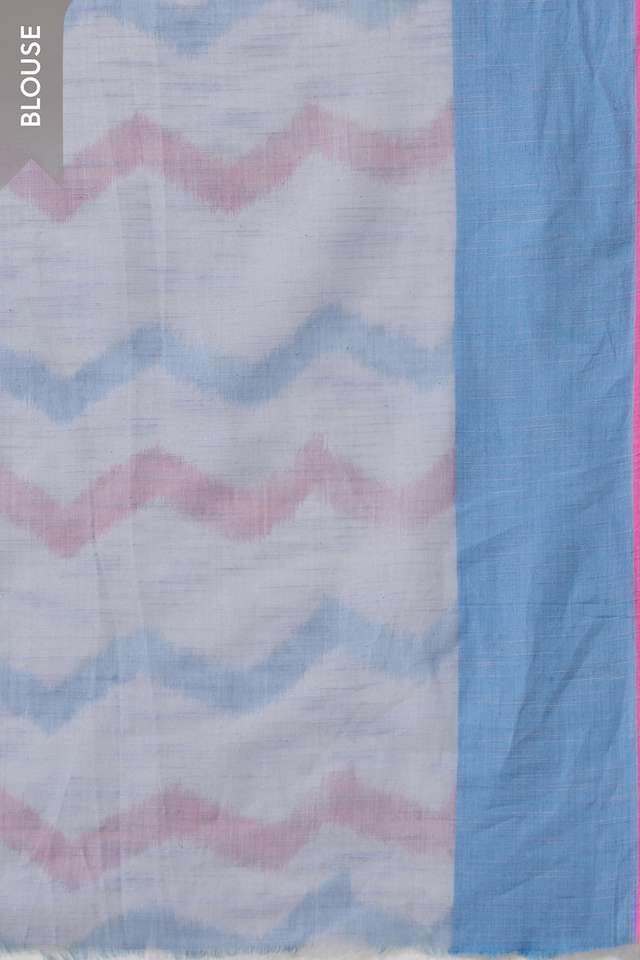 Grey Bengal Pure Cotton Ikat Saree thumbnail image number null