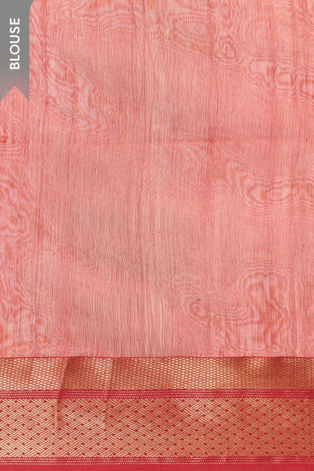 Dark Orange Woven Pure Silk Cotton Maheshwari Saree image number null