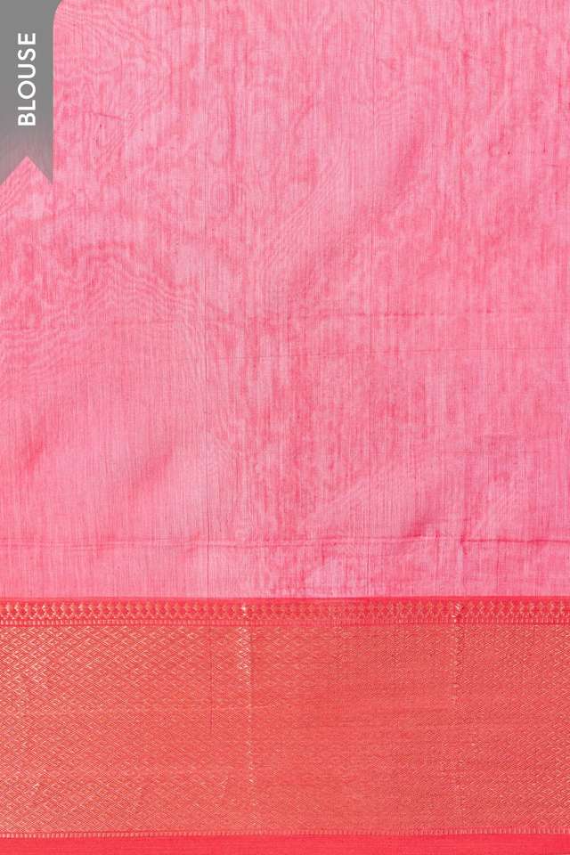 Dark Pink Woven Pure Silk Cotton Maheshwari Saree thumbnail image number null