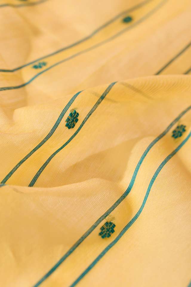 Dark Yellow Woven Pure Silk Cotton Chanderi Saree thumbnail image number null