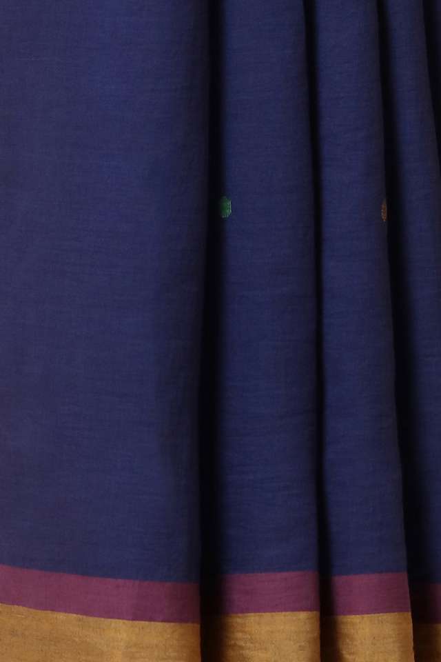 Blue Cotton Pure Khadi Jamdani Saree thumbnail image number null