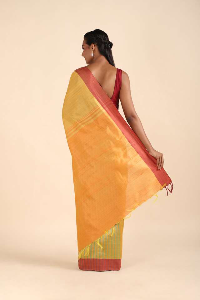 Multicolored Pure Tussar Silk Bhagalpuri Saree thumbnail image number null