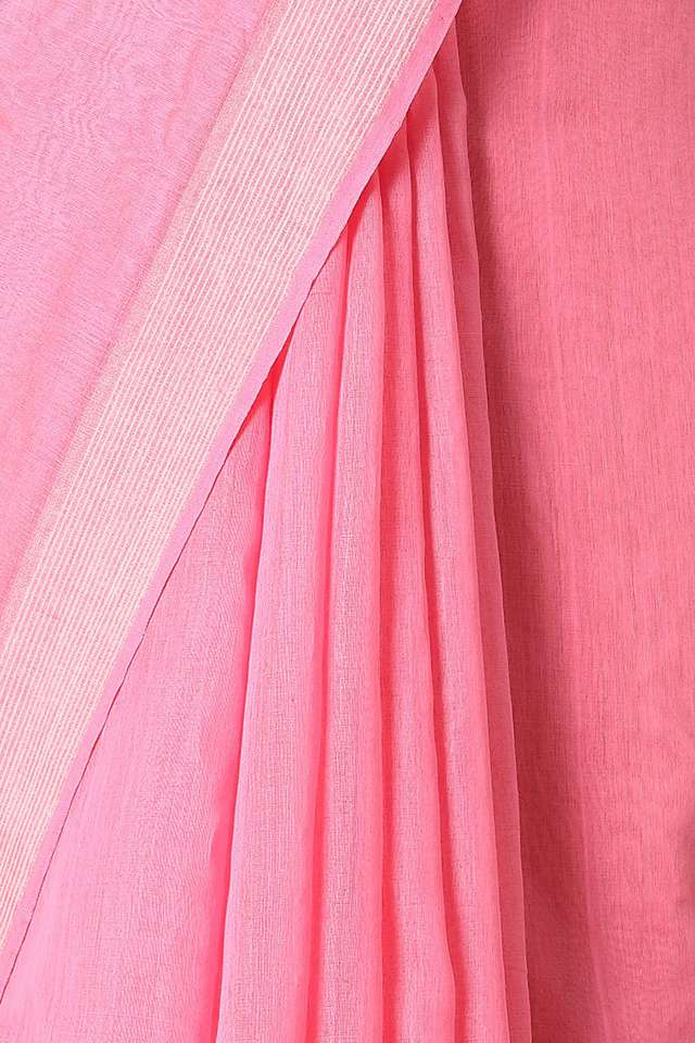 Light Pink Pure Silk Cotton Jamdani Saree thumbnail image number null