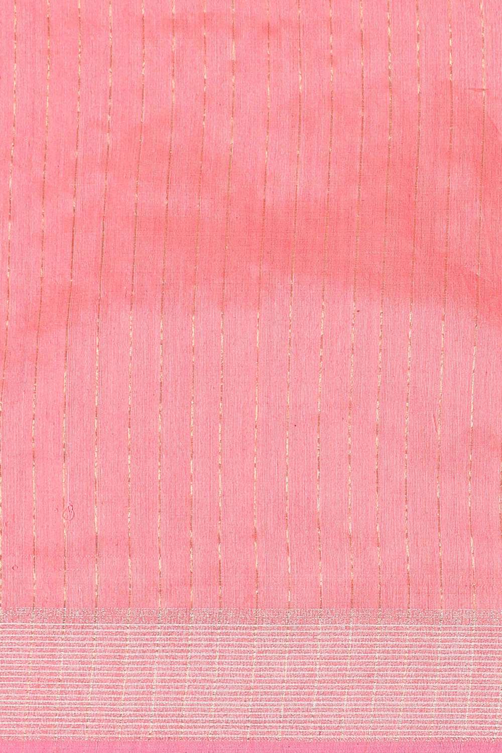 Light Pink Pure Silk Cotton Jamdani Saree image number null