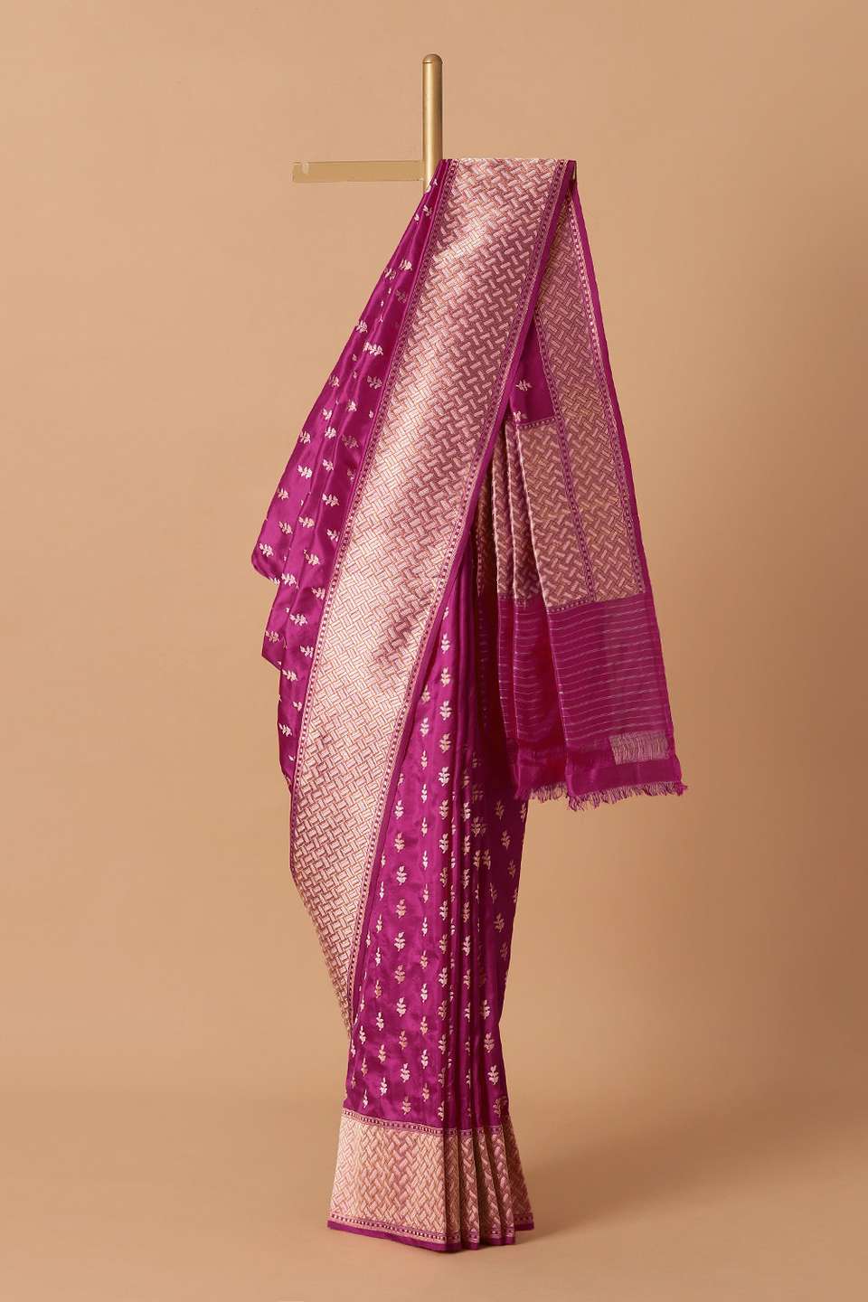 Pink Pure Silk Banarasi Saree