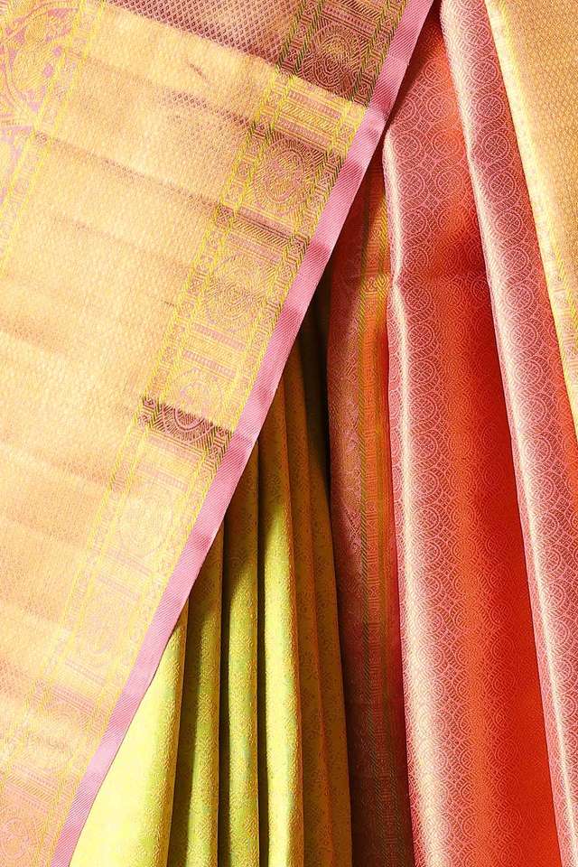 Light Green Pure Silk Kanjivaram Saree thumbnail image number null