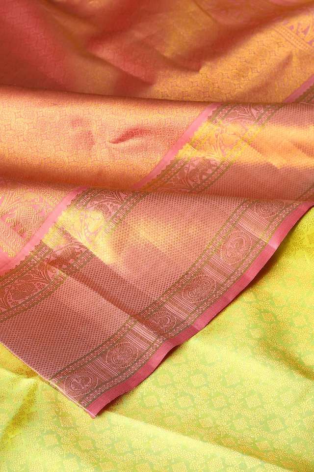 Light Green Pure Silk Kanjivaram Saree thumbnail image number null