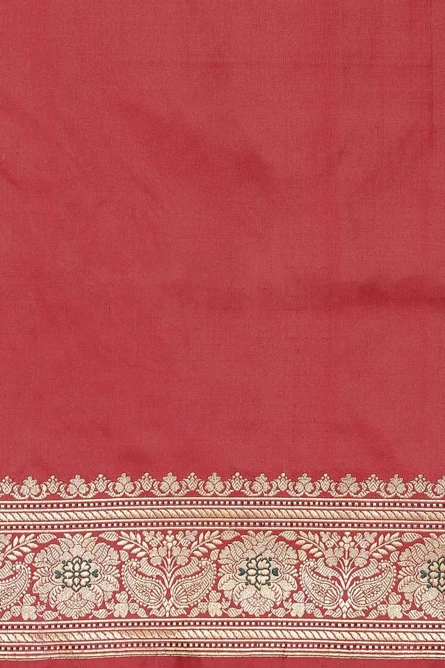 Red Pure Silk Banarasi Saree thumbnail image number null