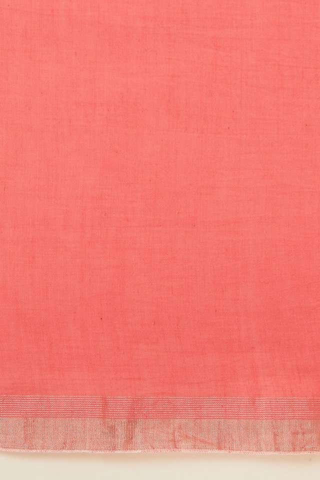 Pink Pure Cotton Jamdani Bengali Saree thumbnail image number null