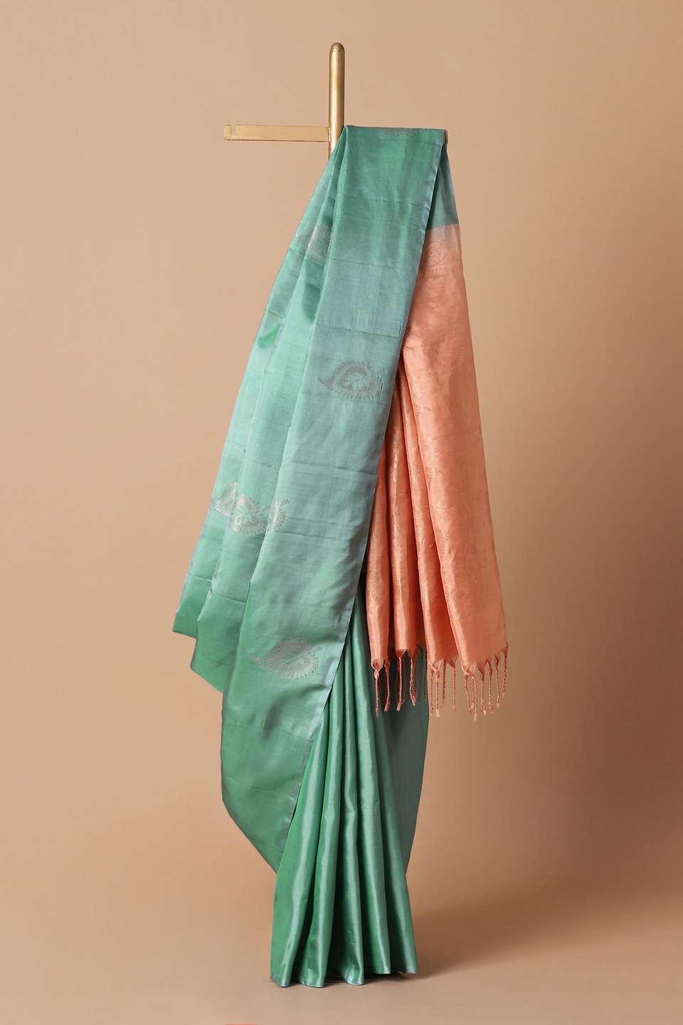 Light Green Pure Silk South Saree