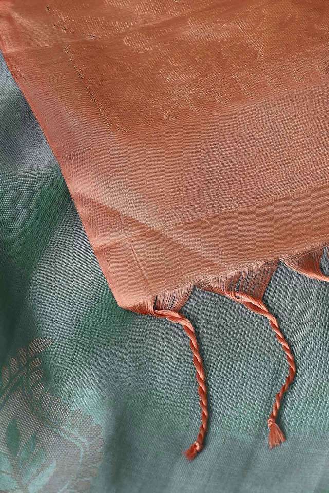 Light Green Pure Silk South Saree thumbnail image number null