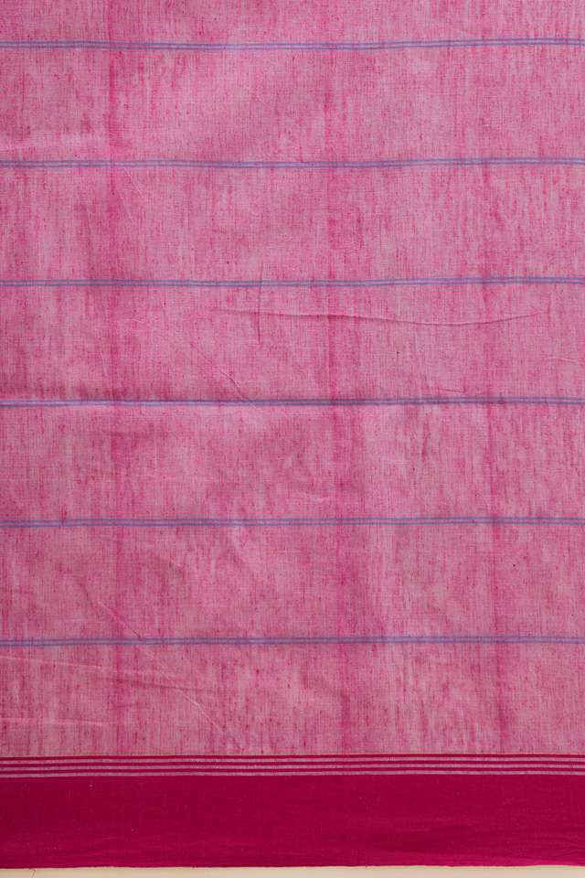 Light Blue Pure Cotton Bengal Saree thumbnail image number null