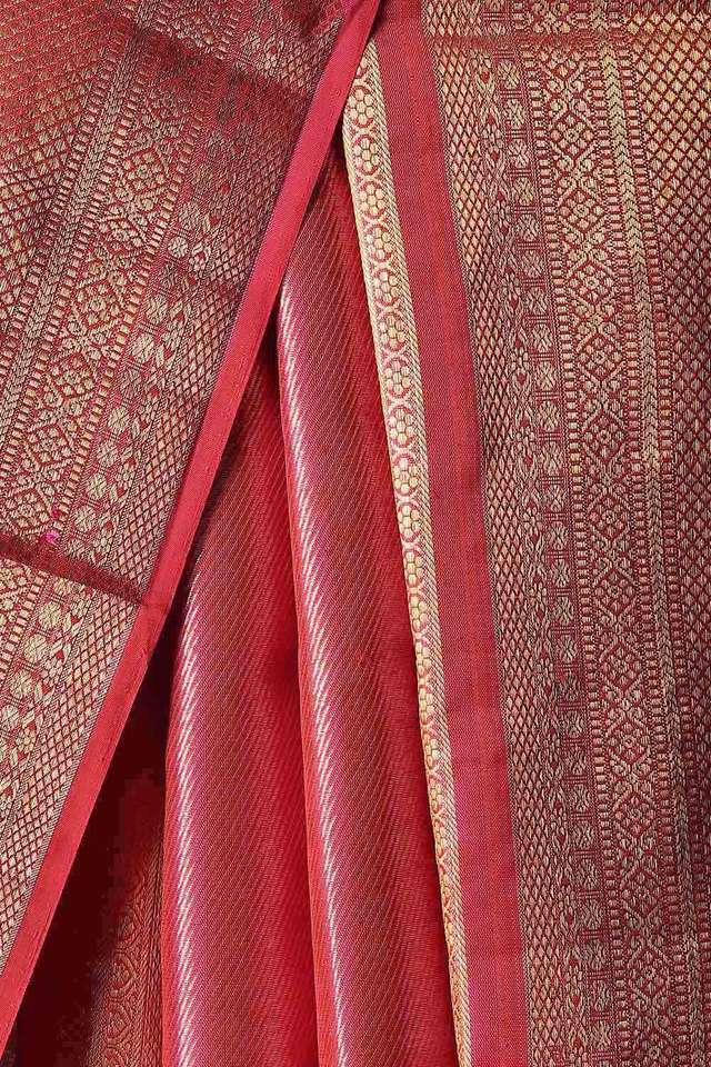 Light Orange Pure Silk Kanjivaram Saree thumbnail image number null