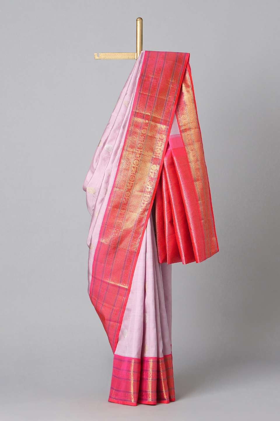 Light Pink Pure Silk Kanjivaram Saree
