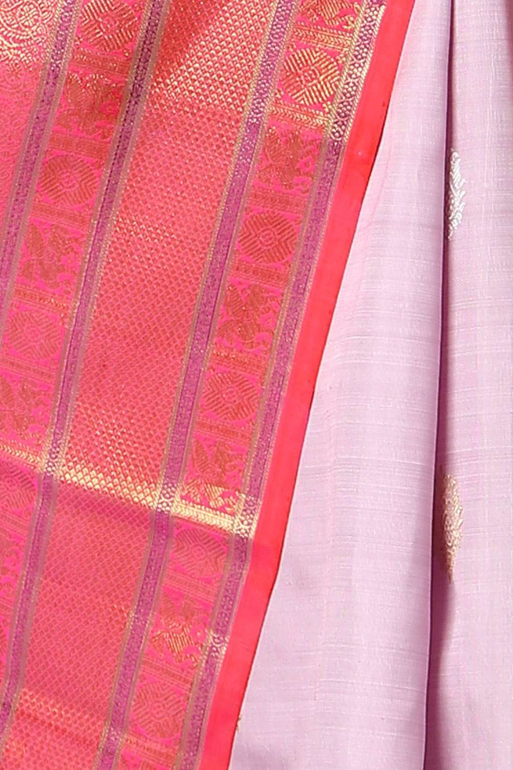 Light Pink Pure Silk Kanjivaram Saree image number null