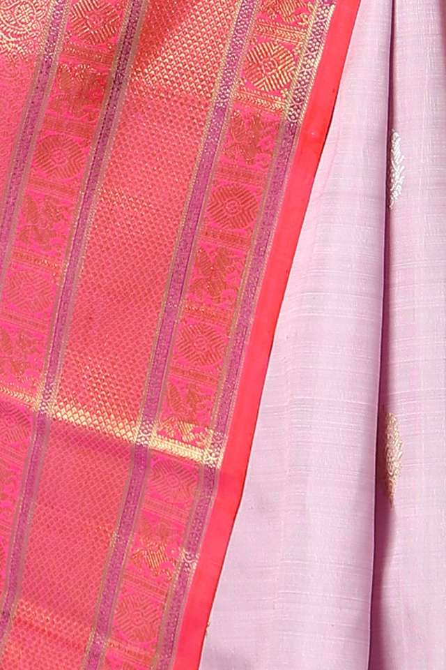 Light Pink Pure Silk Kanjivaram Saree thumbnail image number null