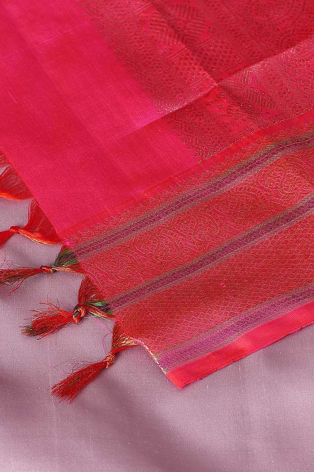 Light Pink Pure Silk Kanjivaram Saree thumbnail image number null