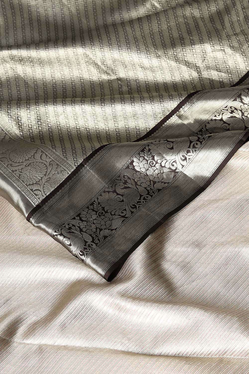 Brown Pure Silk Tissue Kanjivaram Saree image number null