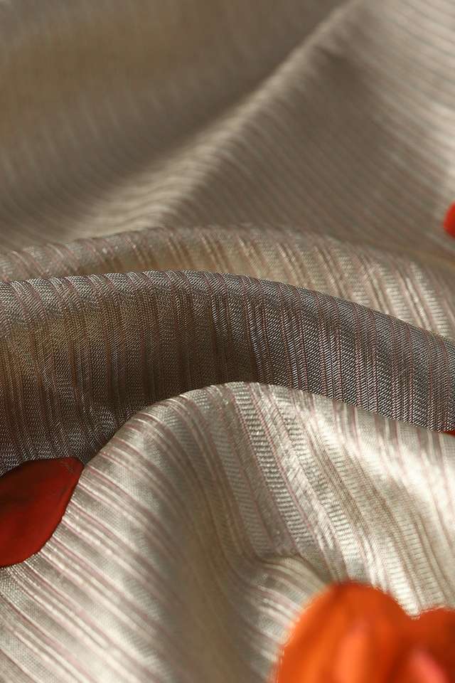 Brown Pure Silk Tissue Kanjivaram Saree thumbnail image number null