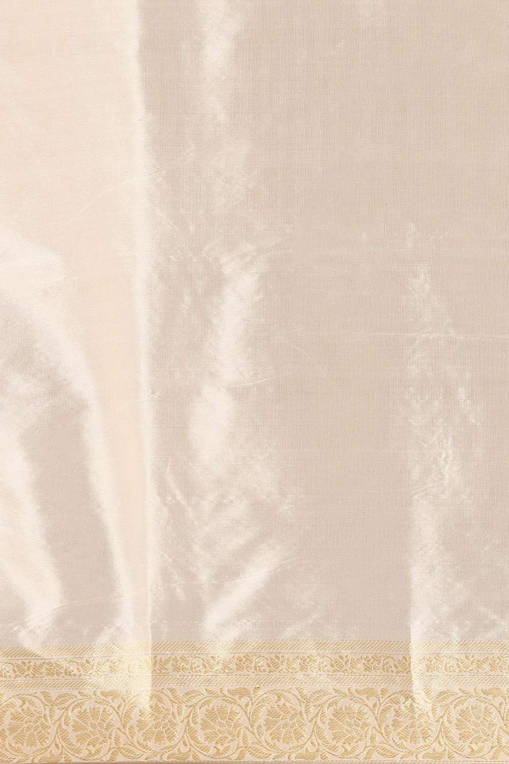 Off White Pure Silk Banarasi Saree image number null