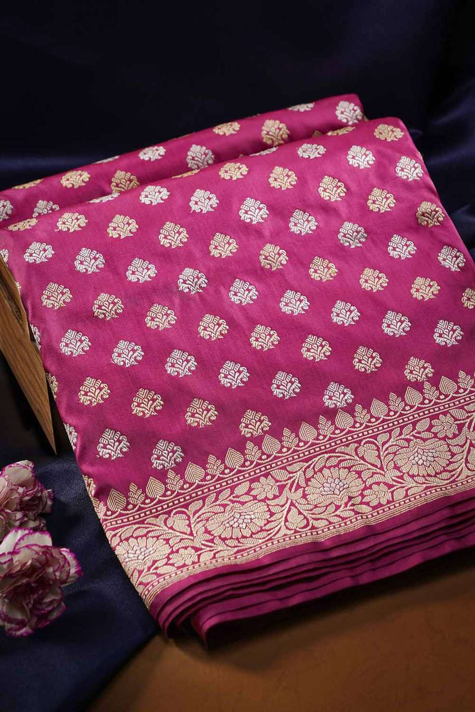Pink Pure Silk Kadwa Banarasi Saree