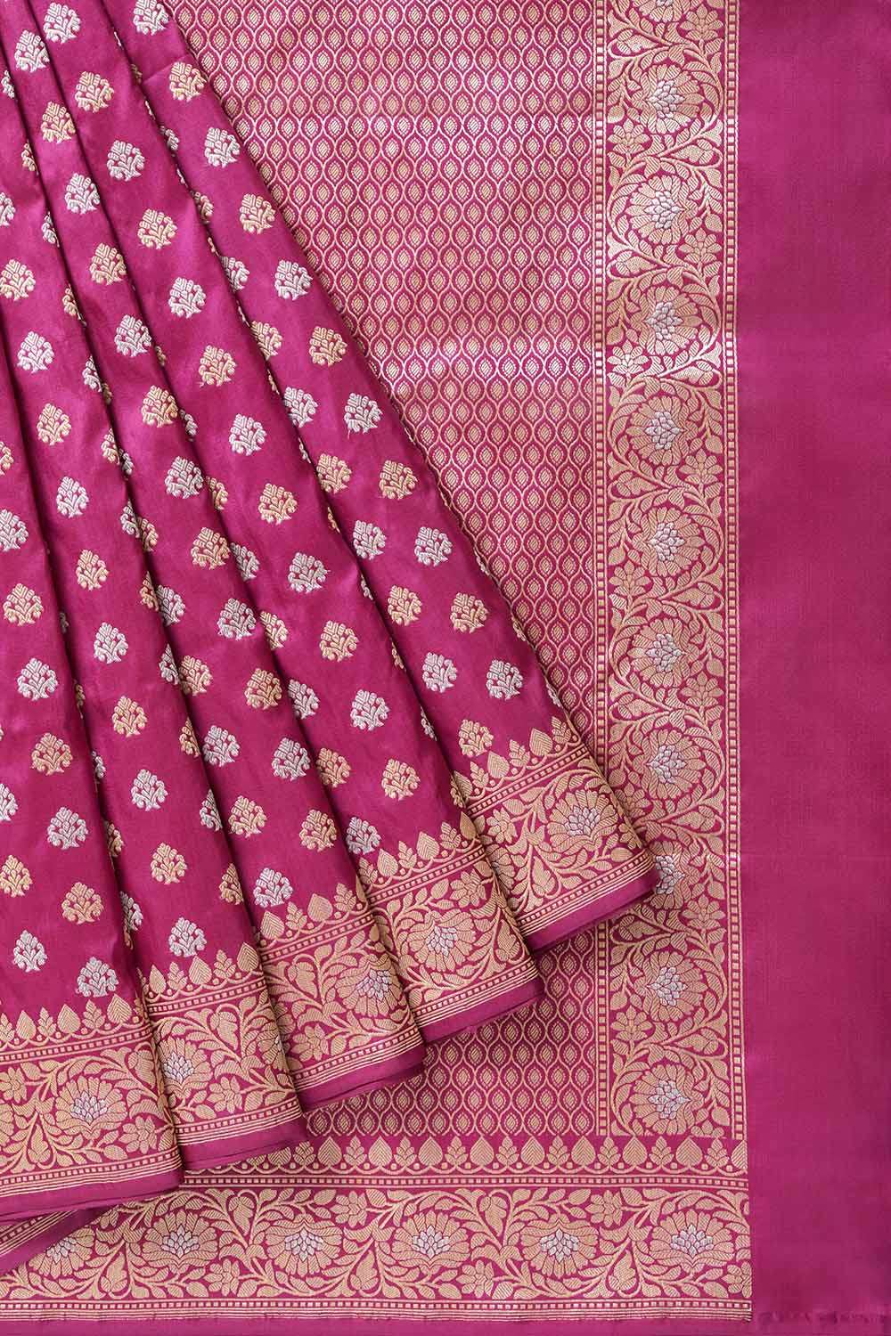 Pink Pure Silk Kadwa Banarasi Saree image number null