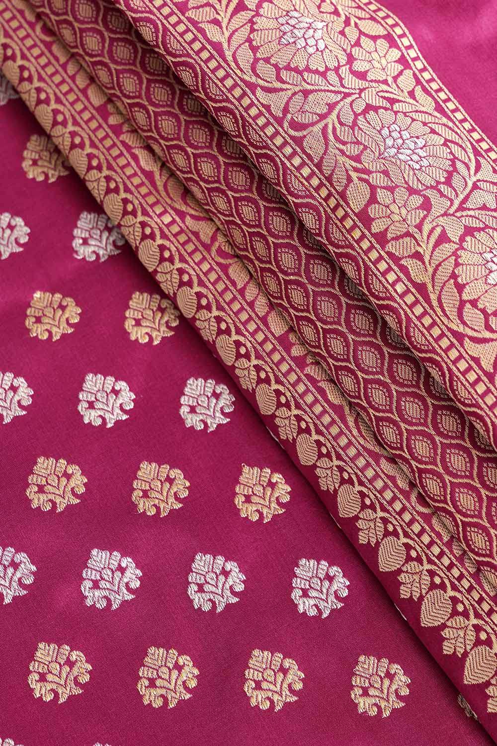 Pink Pure Silk Kadwa Banarasi Saree image number null