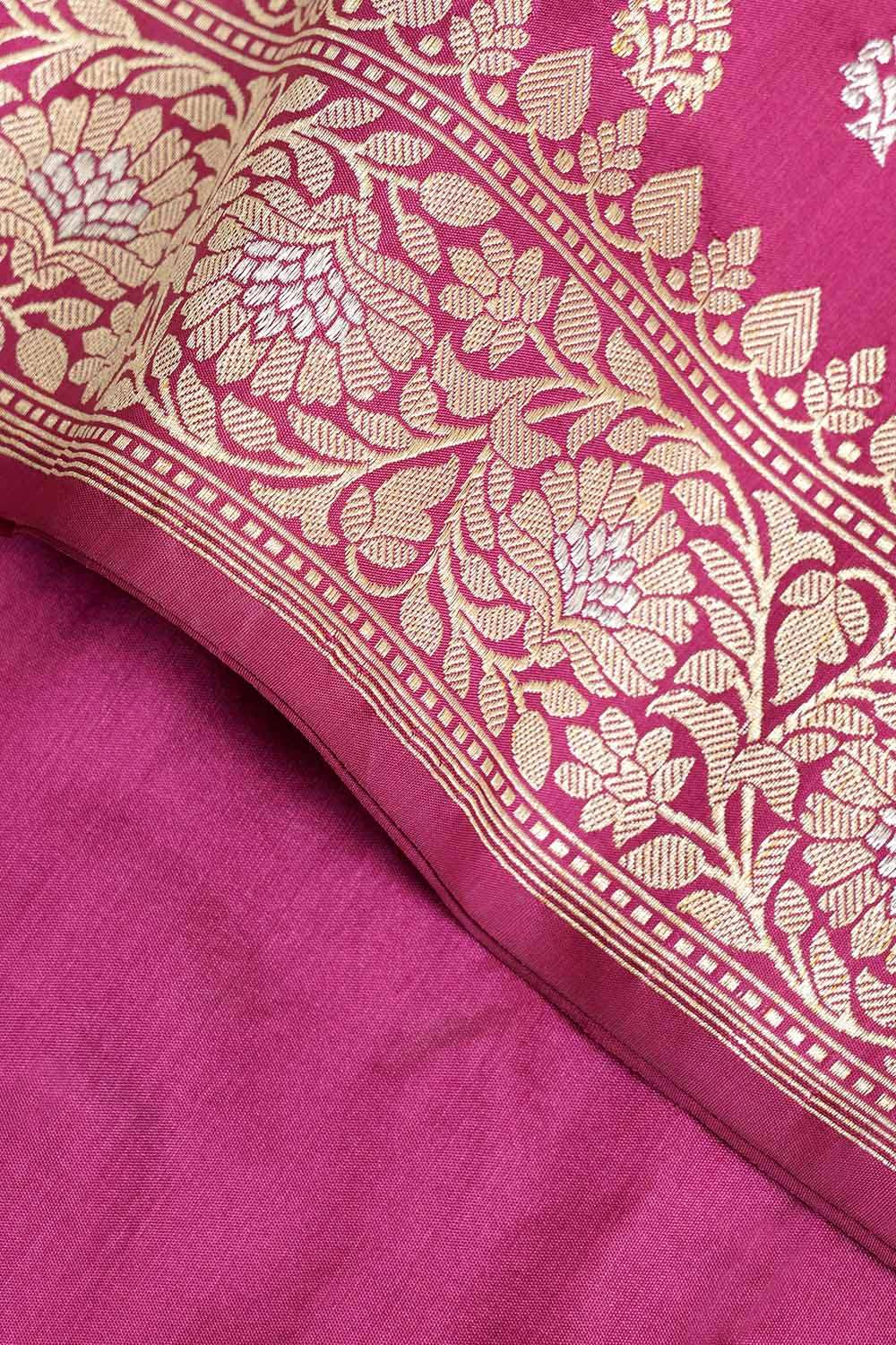 Pink Pure Silk Kadwa Banarasi Saree image number null