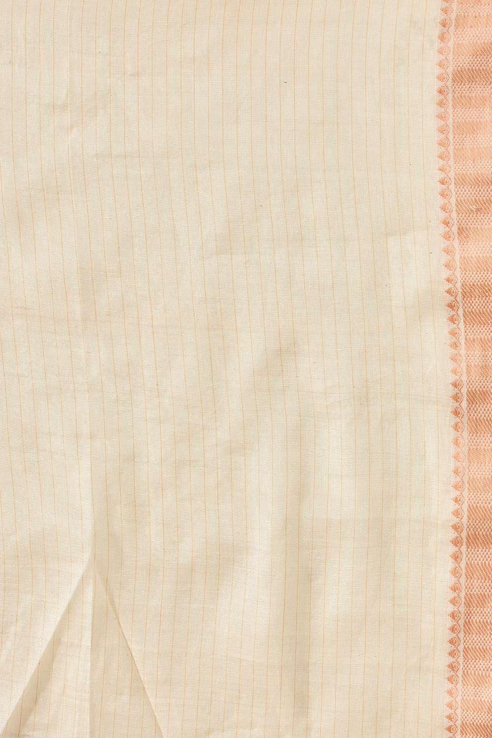 Off White Woven Pure Silk Cotton Bengal Saree image number null