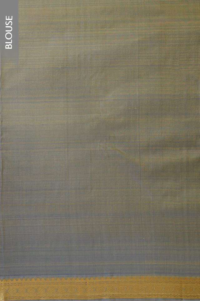 Light Yellow Pure Silk Woven Kanjivaram Saree thumbnail image number null