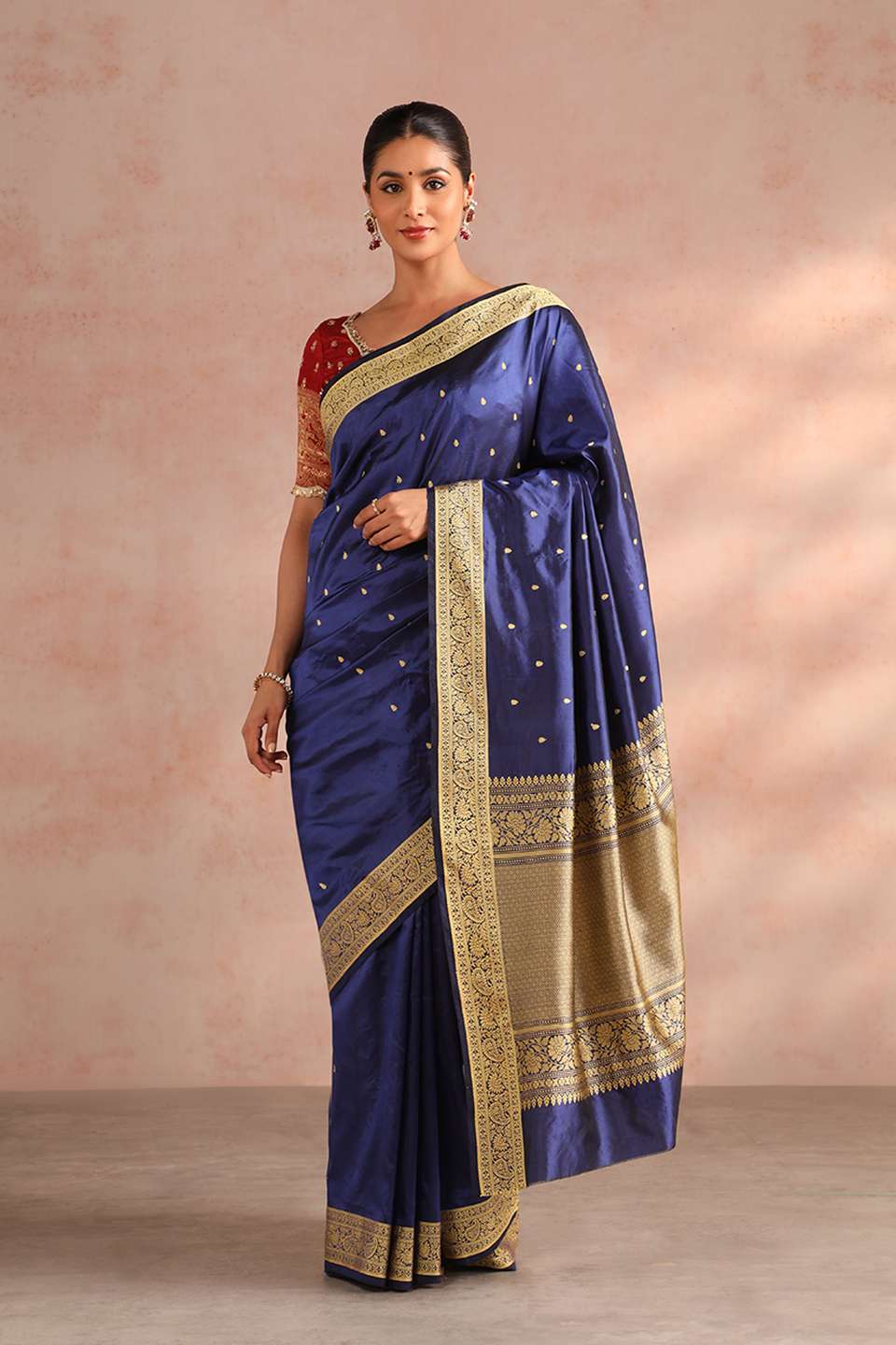 Blue Pure Silk Kadwa Banarasi Saree