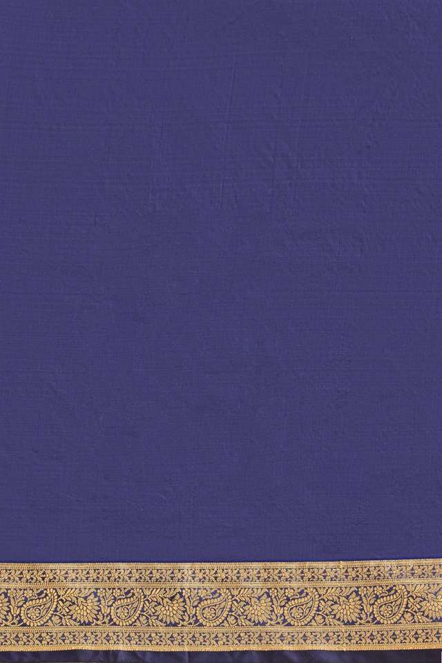 Blue Pure Silk Kadwa Banarasi Saree thumbnail image number null